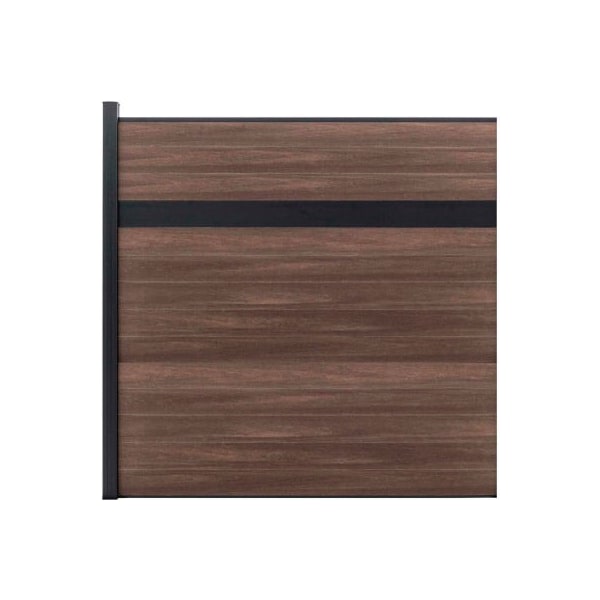 Jewett Cameron Companies Estate 6'W x 6'H King Cedar Aluminum/Composite Horizontal Fence-Adder Section-IN GROUND EF EG1216 - main